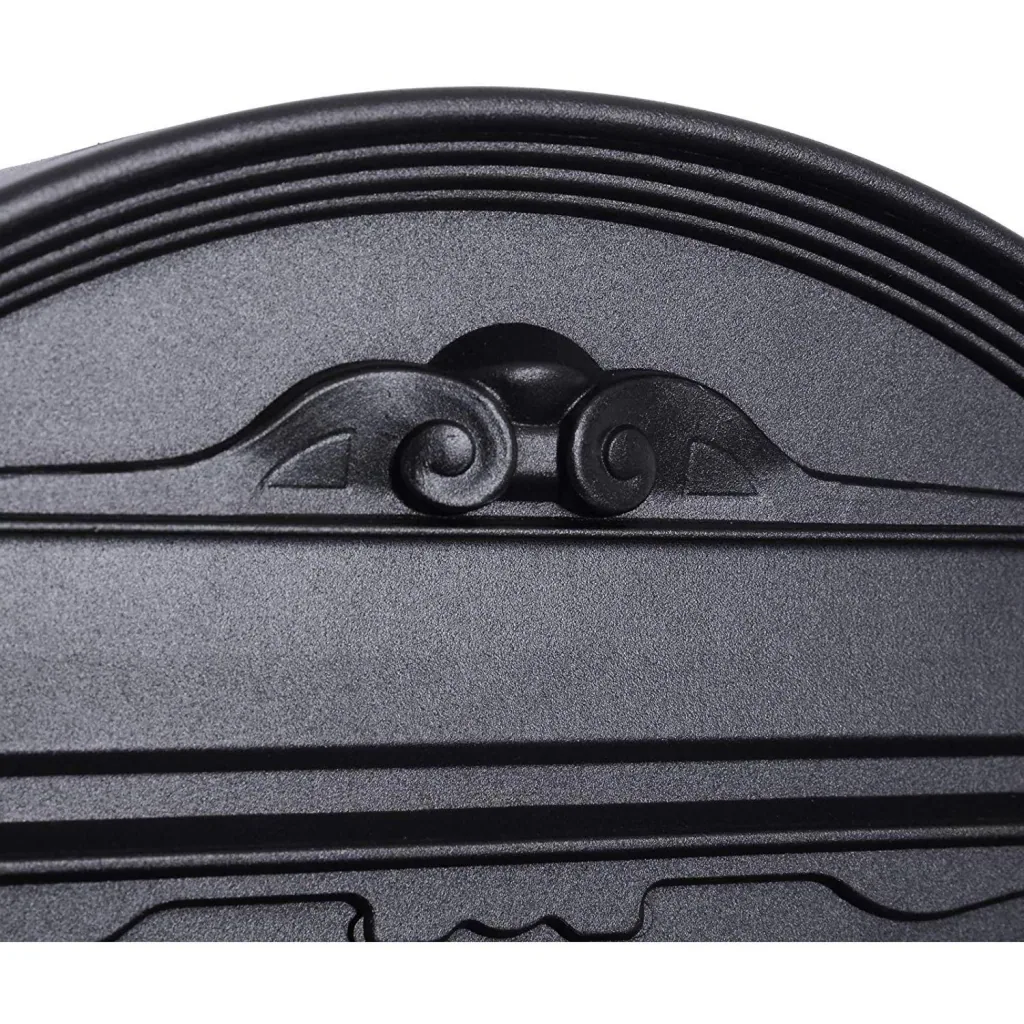Mailbox lockable with protective flap including 2 keys aluminum black 25.5 x 8.5 x 41 cm