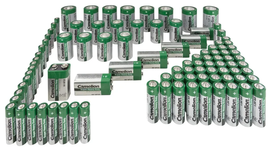 Zinc-carbon batteries 98-piece value set