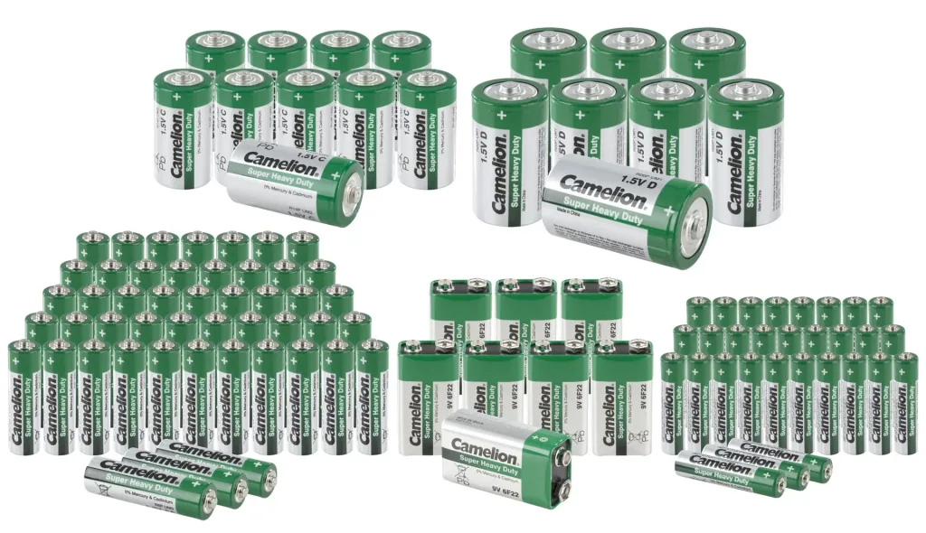 Zinc-carbon batteries 98-piece value set