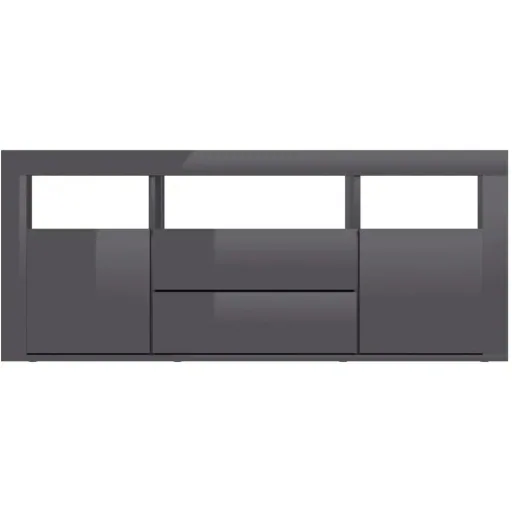 TV cabinet 120x30x50 cm chipboard high-gloss grey