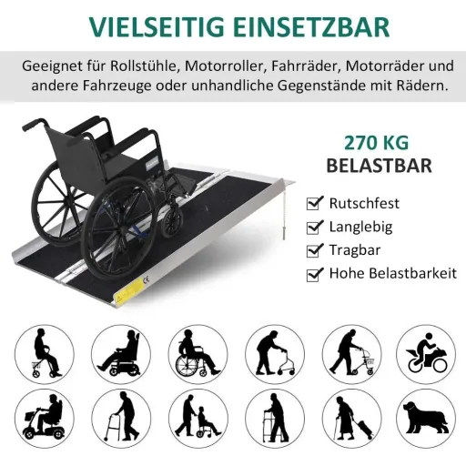 Foldable wheelchair ramp