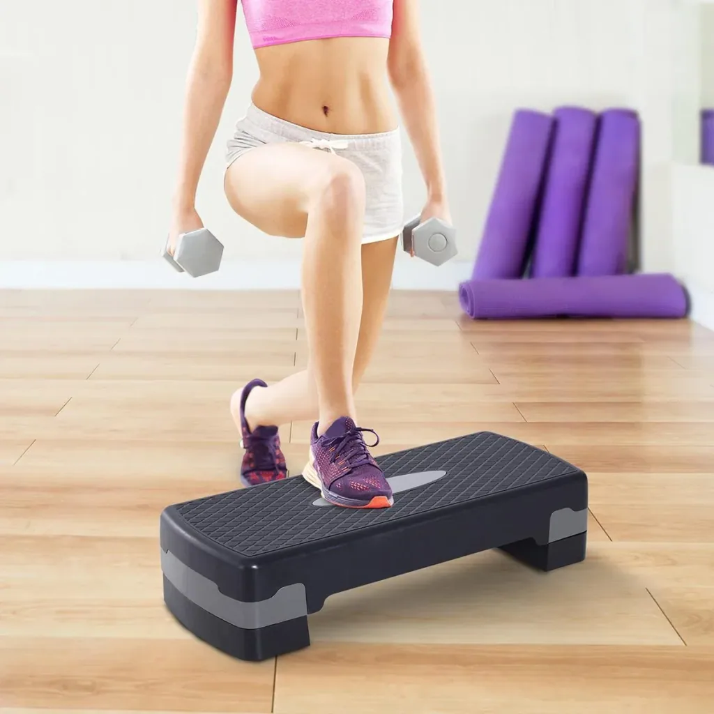 Height-adjustable step board black/grey