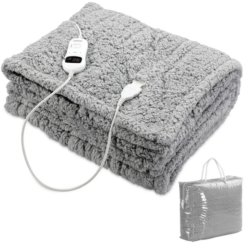 Electric blanket fleece grey 170x140cm