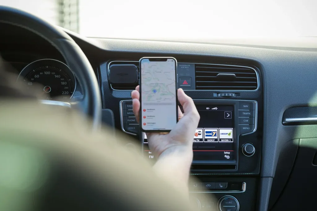 Magnetic smartphone holder for cars