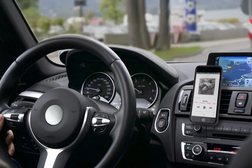 Magnetic smartphone holder for cars