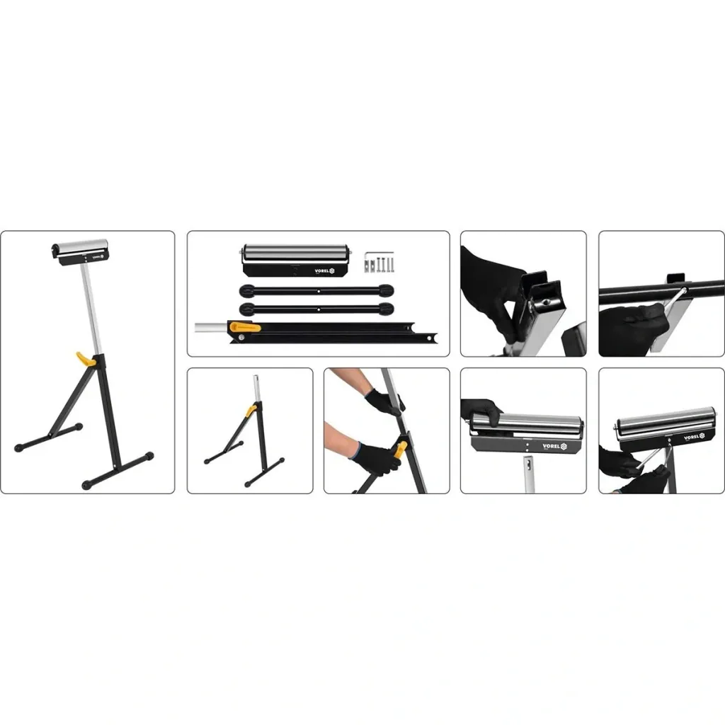 VOREL Adjustable metal roller stand - max 60kg