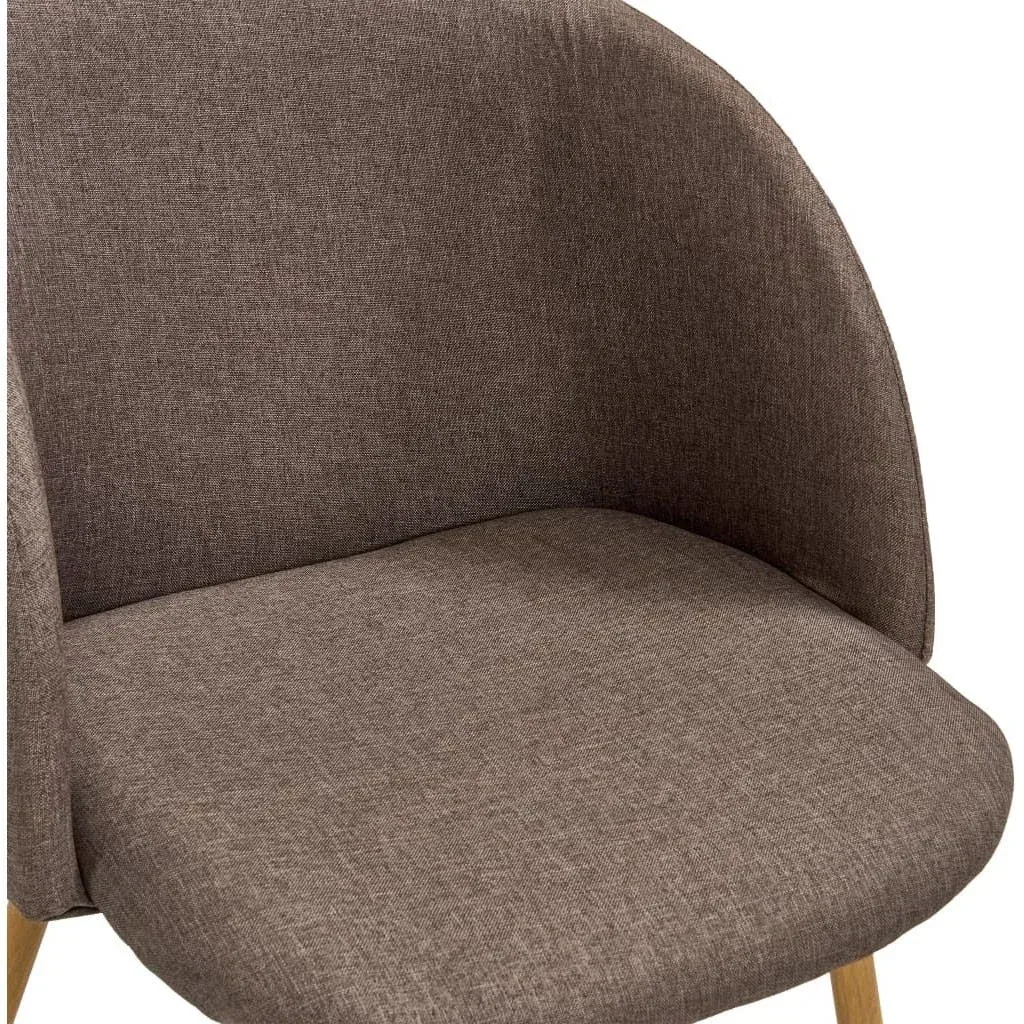 2-piece dining room chairs, brown fabric