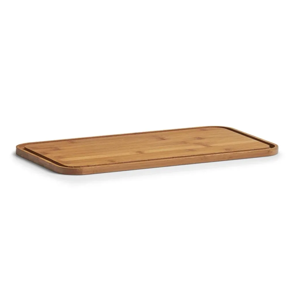 Bread bin with bamboo lid, metal, matt black