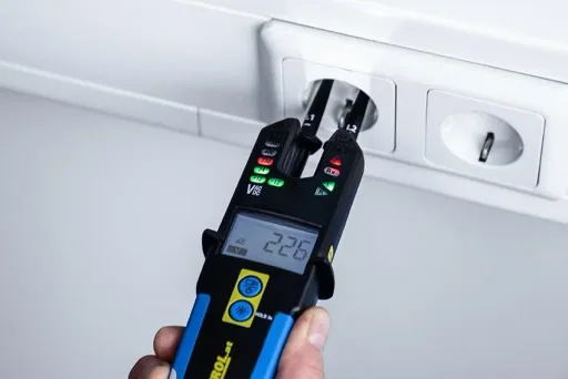 Current and voltage tester with LED/LCD display, up to 1500V DC, up to 1000V AC, up to 200A AC/DC
