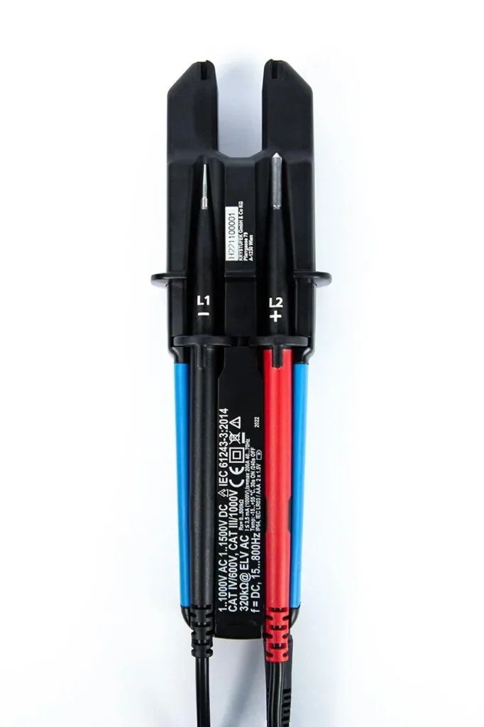 Current and voltage tester with LED/LCD display, up to 1500V DC, up to 1000V AC, up to 200A AC/DC
