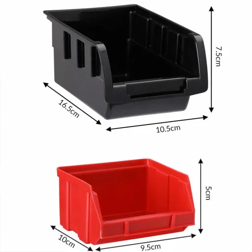 6x tool wall stacking boxes 32 pieces - 2 wall panels 32x38x2 cm