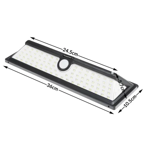 Solar wall light with motion detector