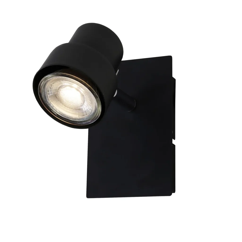 LED wall and ceiling light, 12 cm, 460 lumens, 5 watts, GU10, black