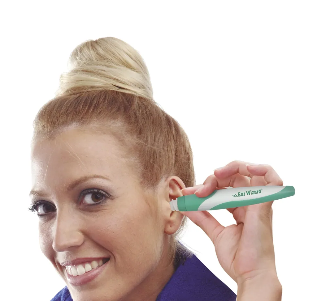 Ear Wizard ear cleaner set, with 15 silicone tips and storage box, 17 pieces