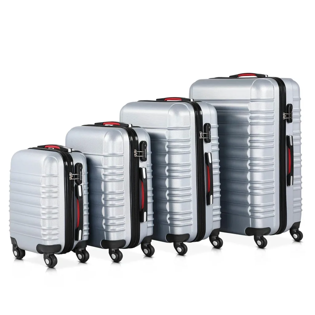 Suitcase set with 4 pieces. S/M/L/XL Baseline Silver