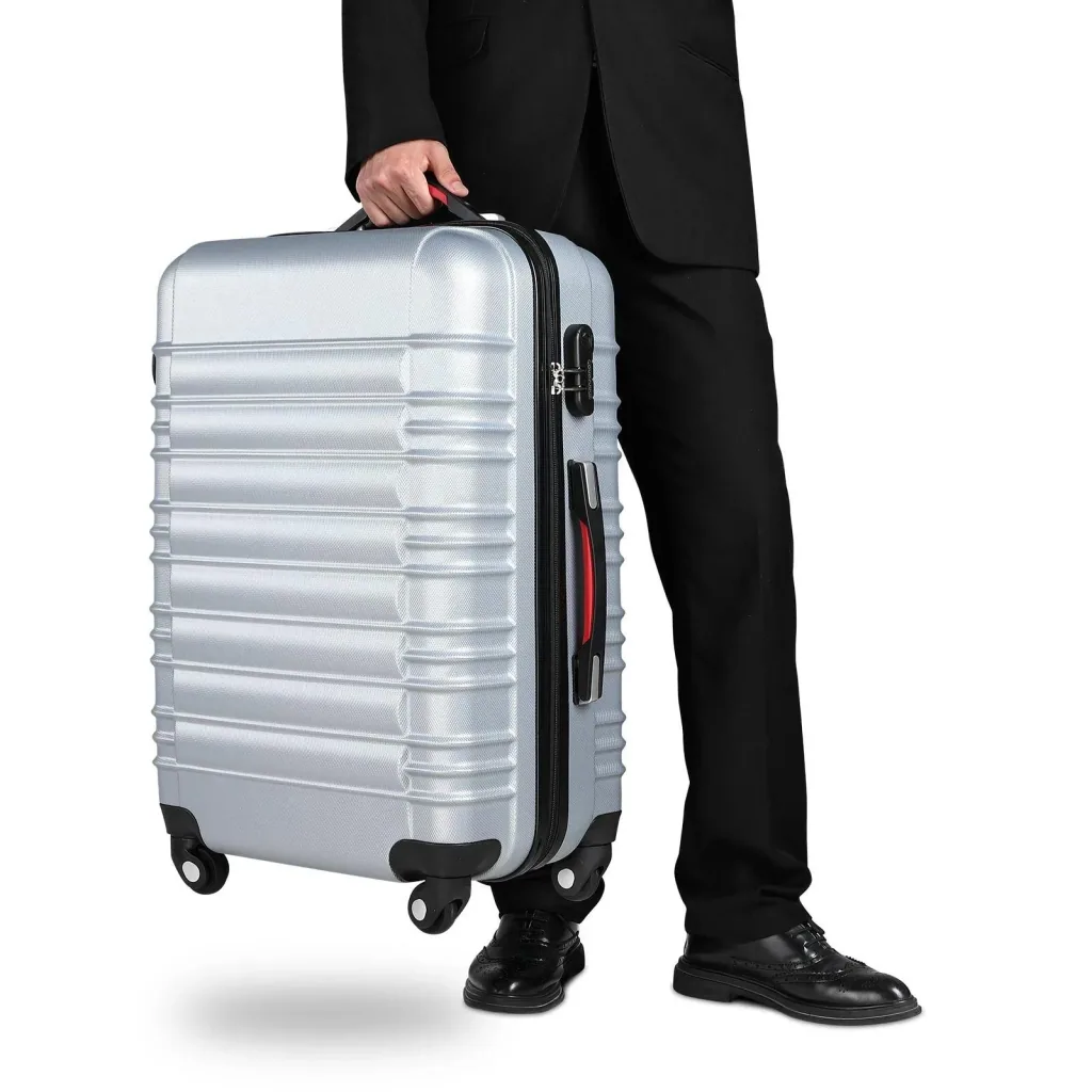 Suitcase set with 4 pieces. S/M/L/XL Baseline Silver