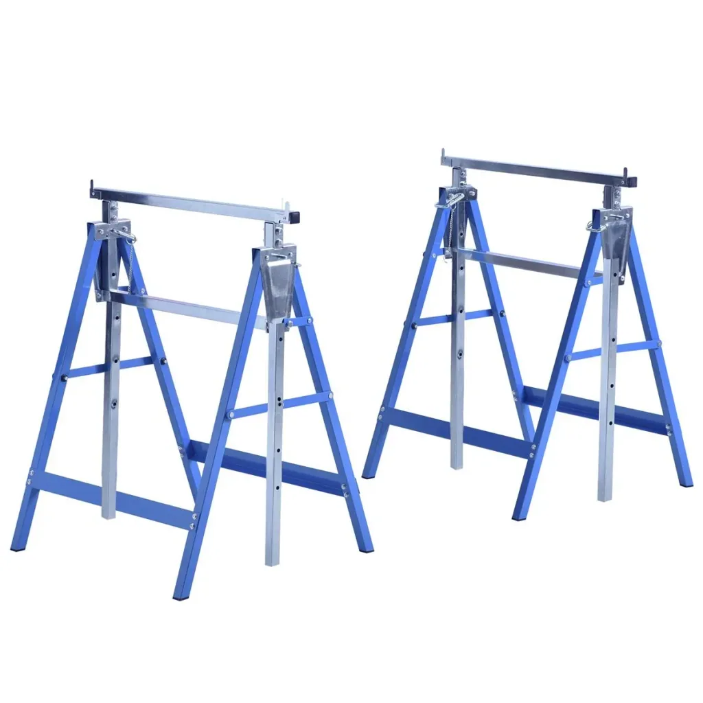 2 x scaffolding trestle, steel, black