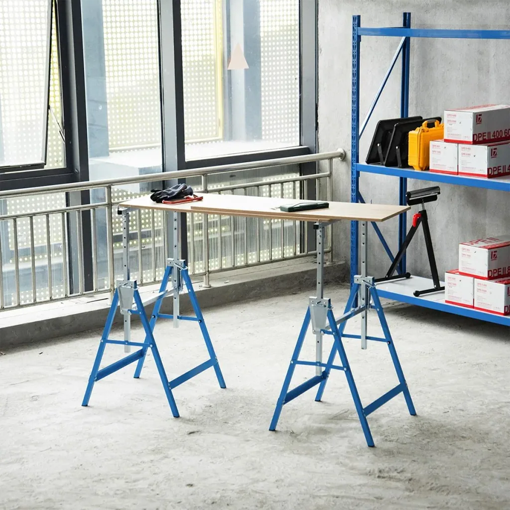 2 x scaffolding trestle, steel, black