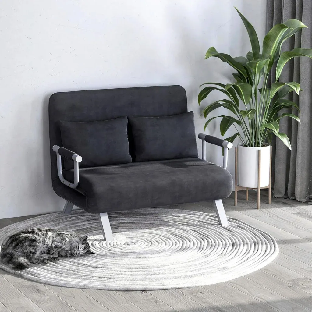 2-seater sofa bed with armrest 3-in-1 sleeping chair guest bed folding mattress folding bed chaise longue multifunction wildle