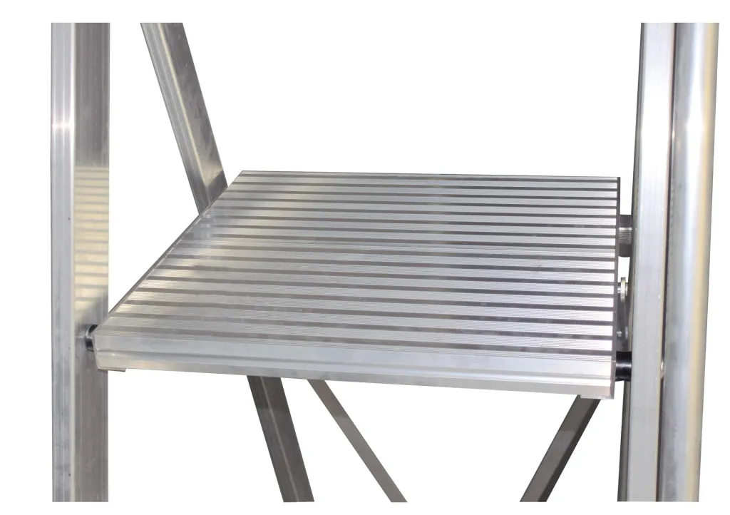 Stepladder with large standing platform, 9 steps