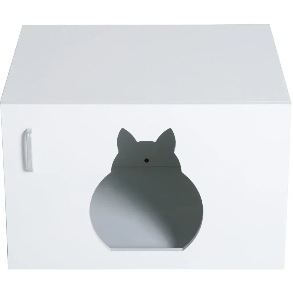 Cat cave cat house litter box white