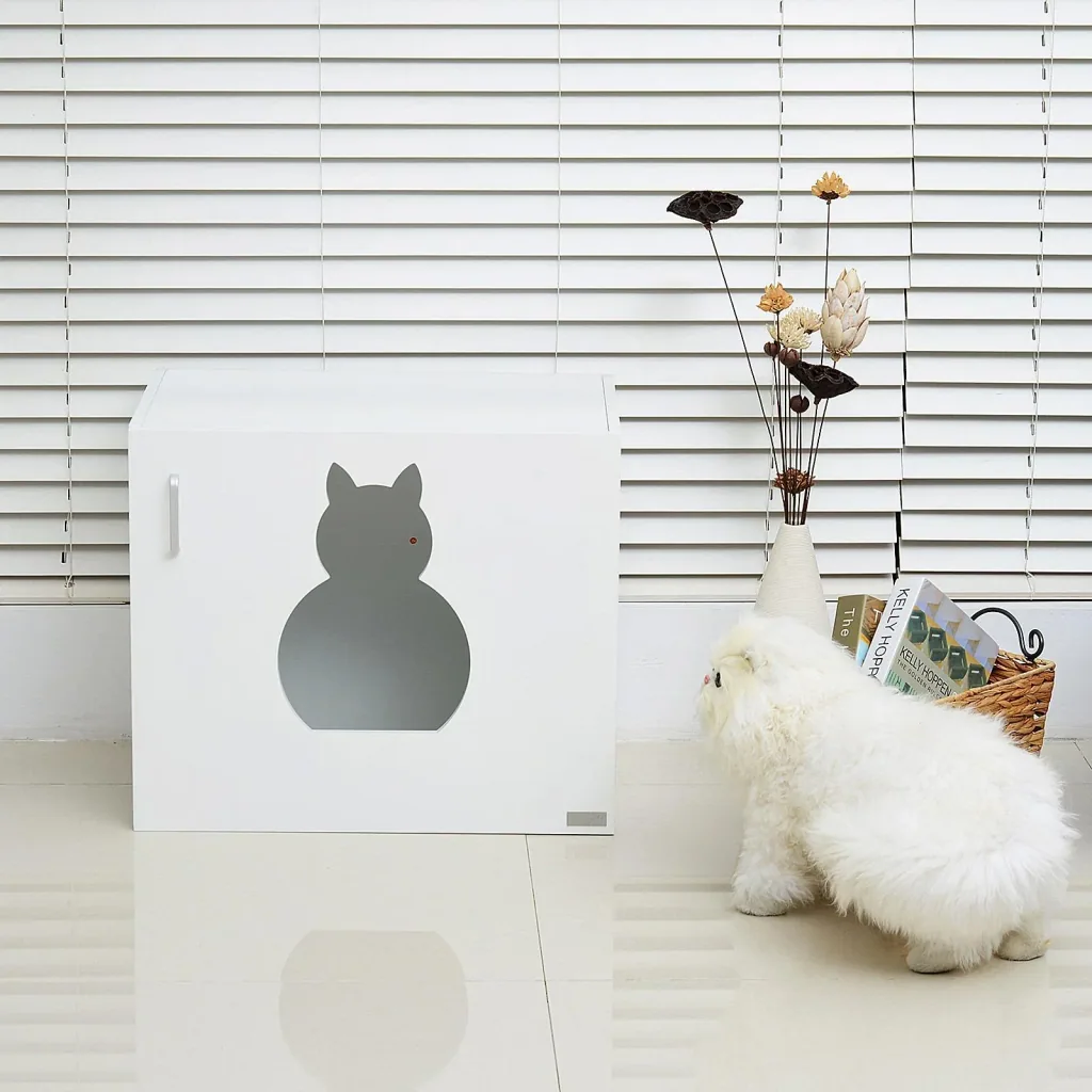 Cat cave cat house litter box white