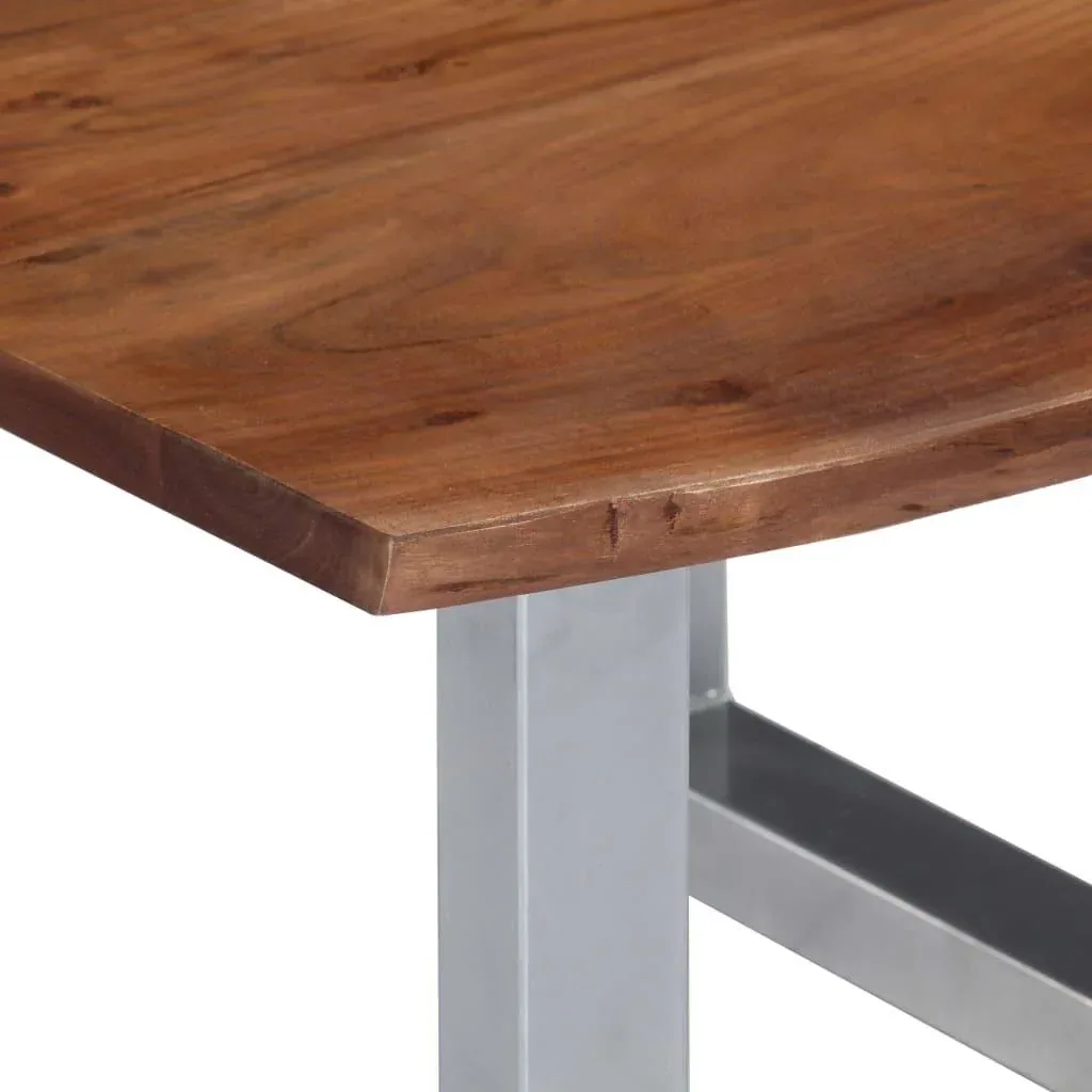 Coffee table with natural edges 60x60x40 cm acacia wood