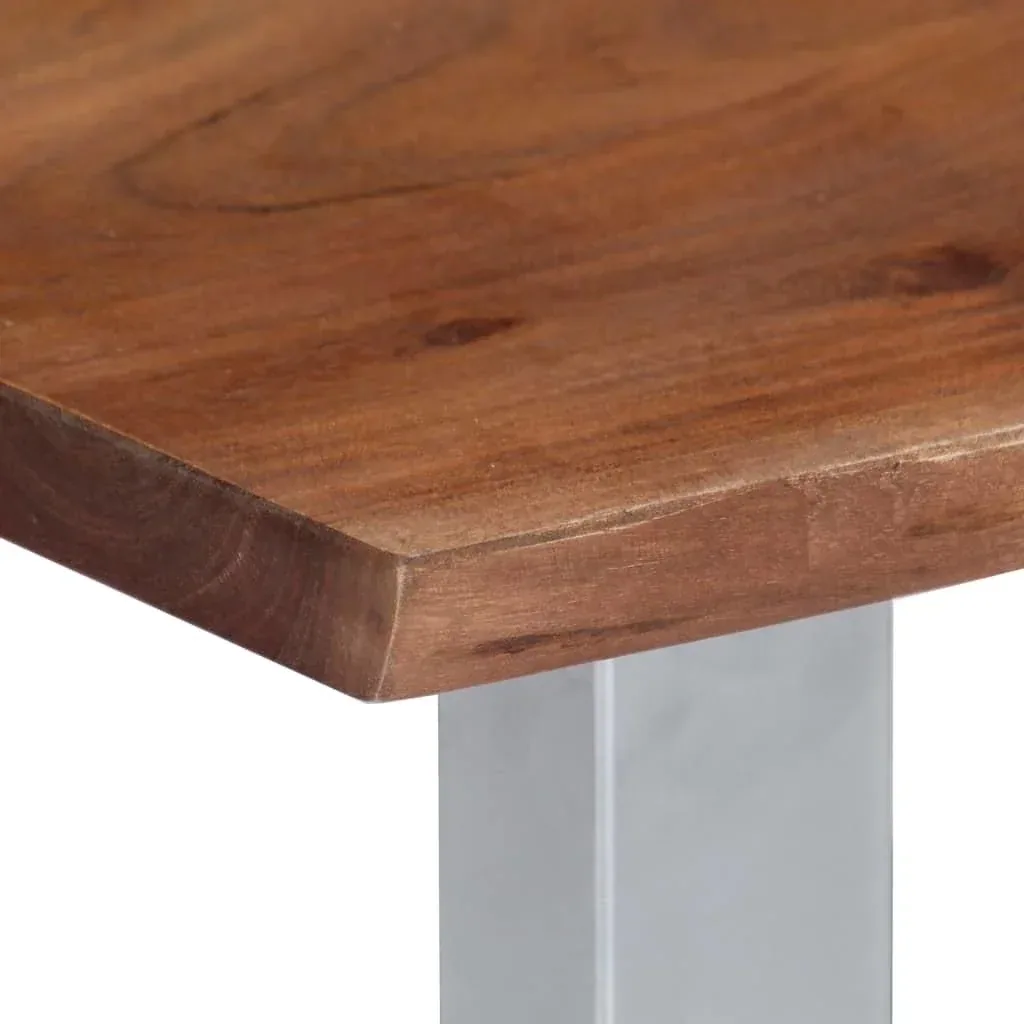 Coffee table with natural edges 60x60x40 cm acacia wood