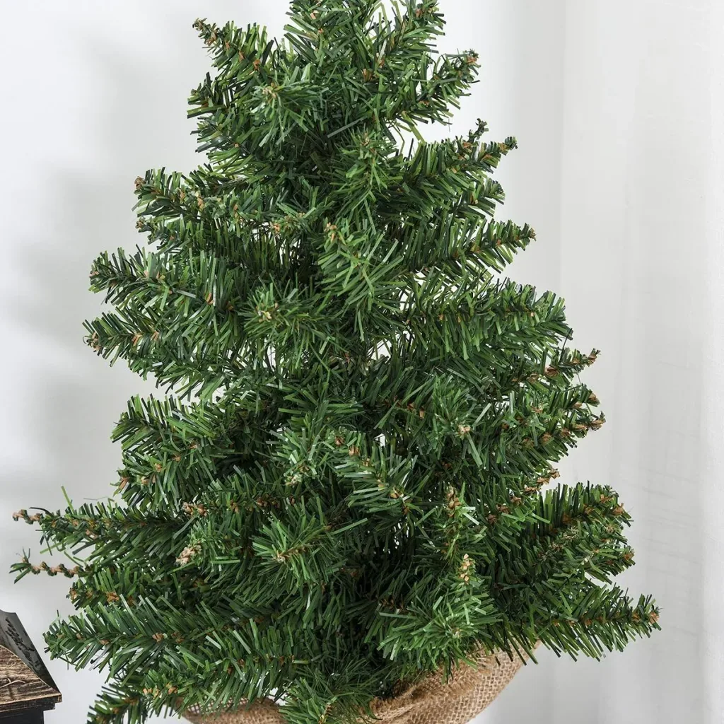 Small artificial fir tree green