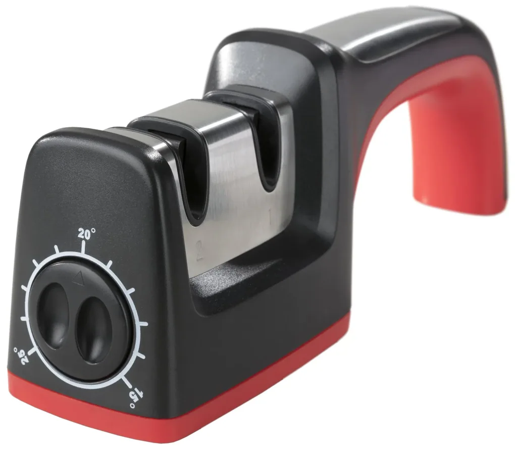 Knife sharpener with degree adjustment