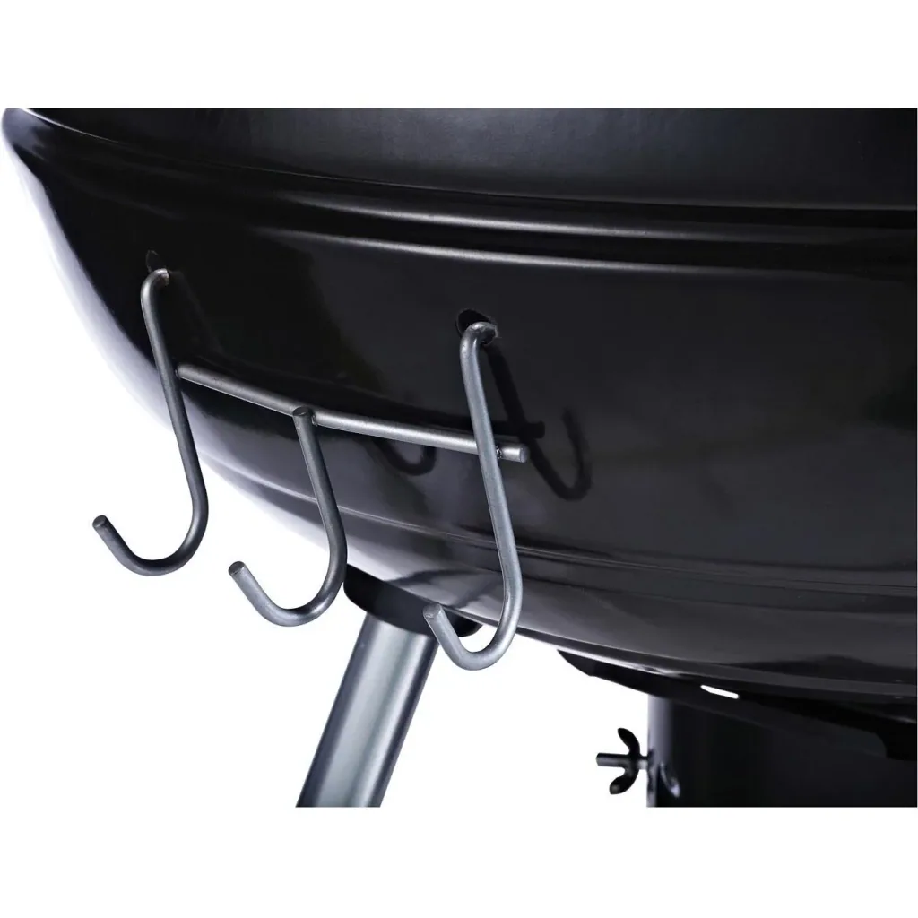 Grill cart charcoal grill standing grill ball grill BBQ round with ash catcher metal black Ø57 x 94 cm