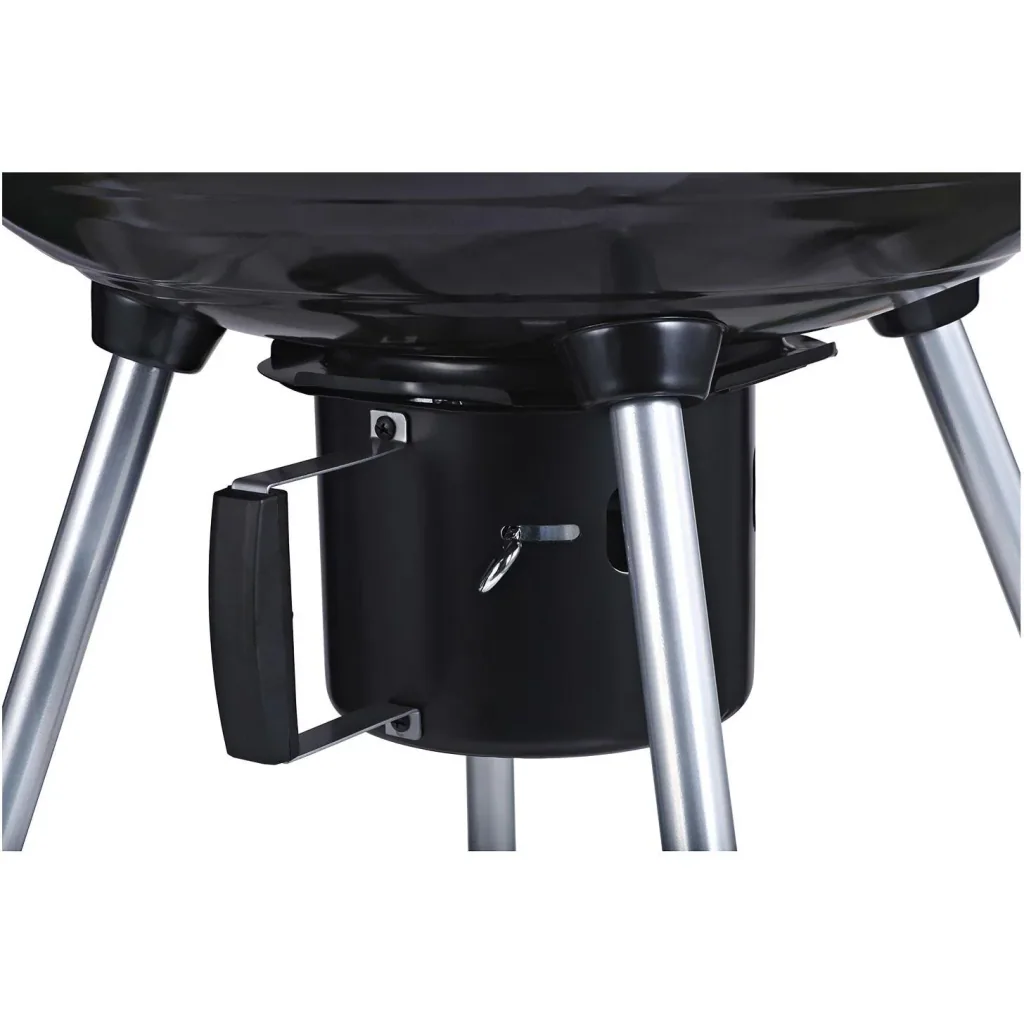 Grill cart charcoal grill standing grill ball grill BBQ round with ash catcher metal black Ø57 x 94 cm