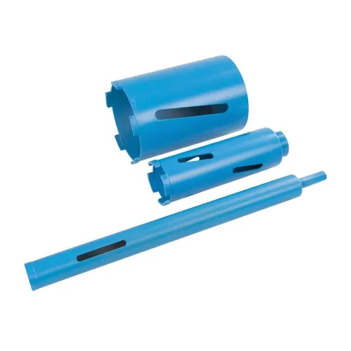7-piece diamond core drill set 28, 52 and 107 mm