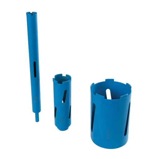 7-piece diamond core drill set 28, 52 and 107 mm