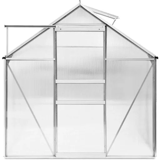 Aluminum greenhouse 5.85m³ with windows and gutter M4