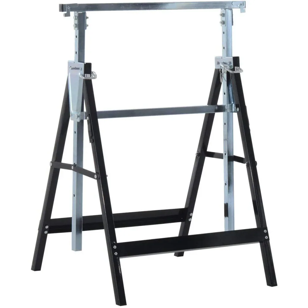 2 x scaffolding trestle folding trestle steel black