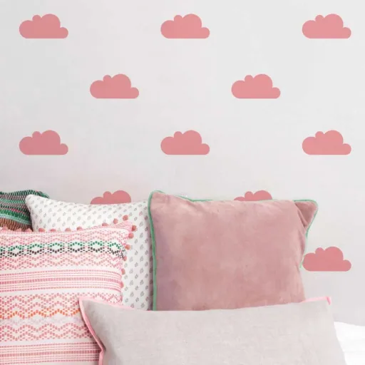 tresxics muursticker wolken rood