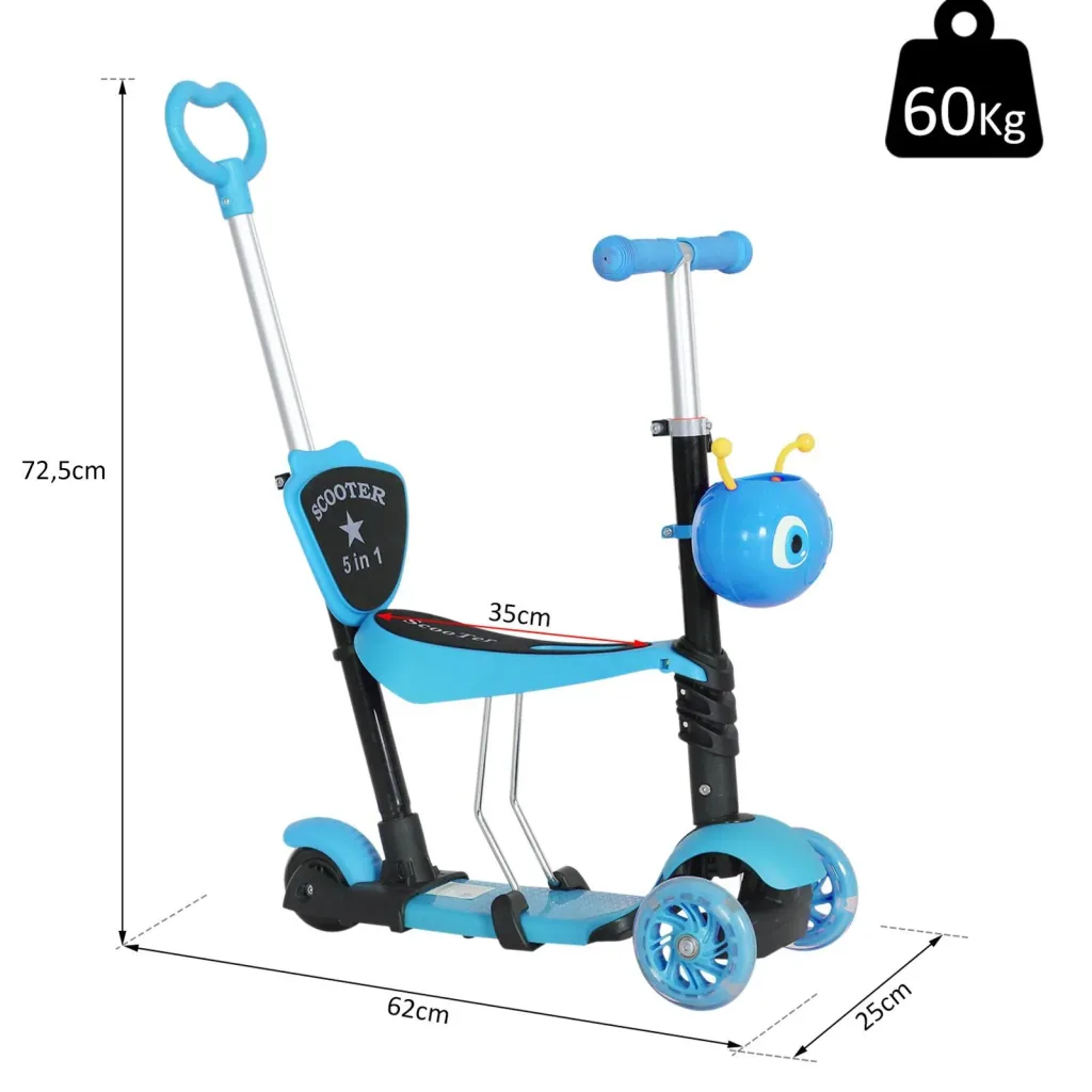 3-in-1 height-adjustable children's scooter