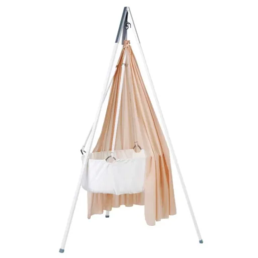 Leander babywieg beige wit
