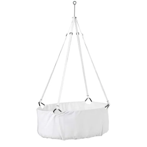 Leander babywieg beige wit