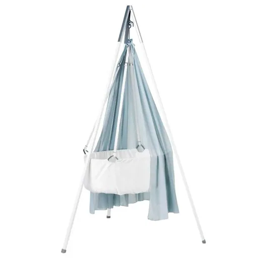 Leander babywieg beige wit