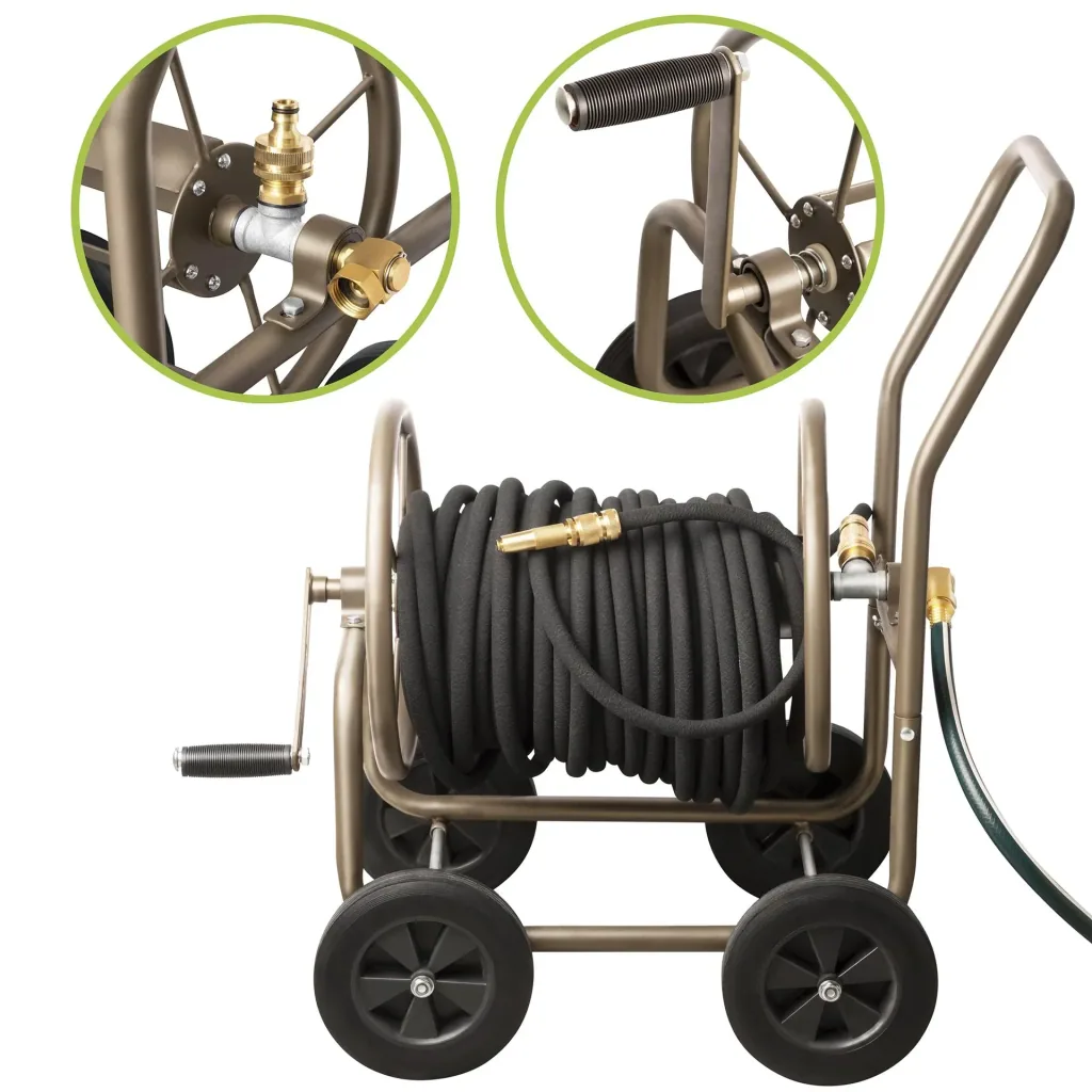 Deluxe hose trolley with cover