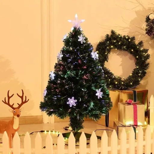 Christmas tree with 12 LED lights green