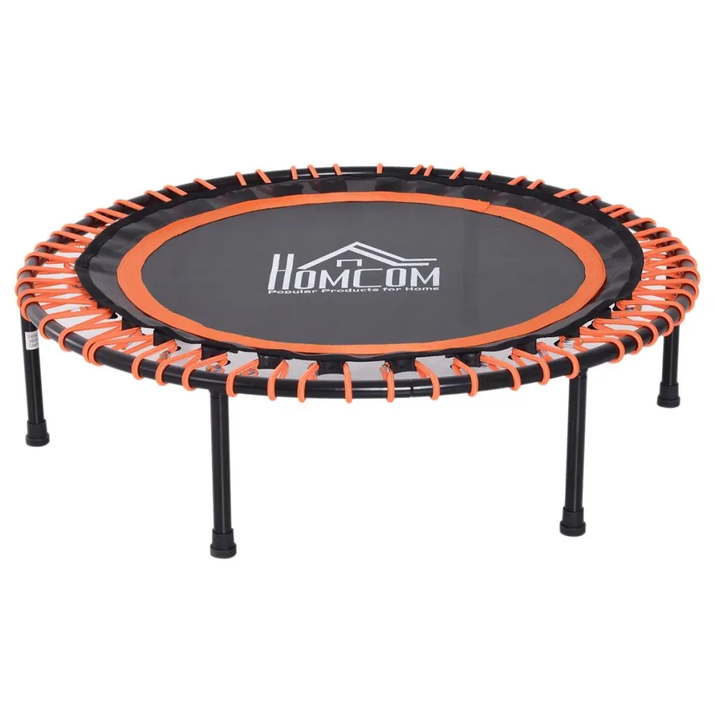 Trampoline for children and adults black/orange