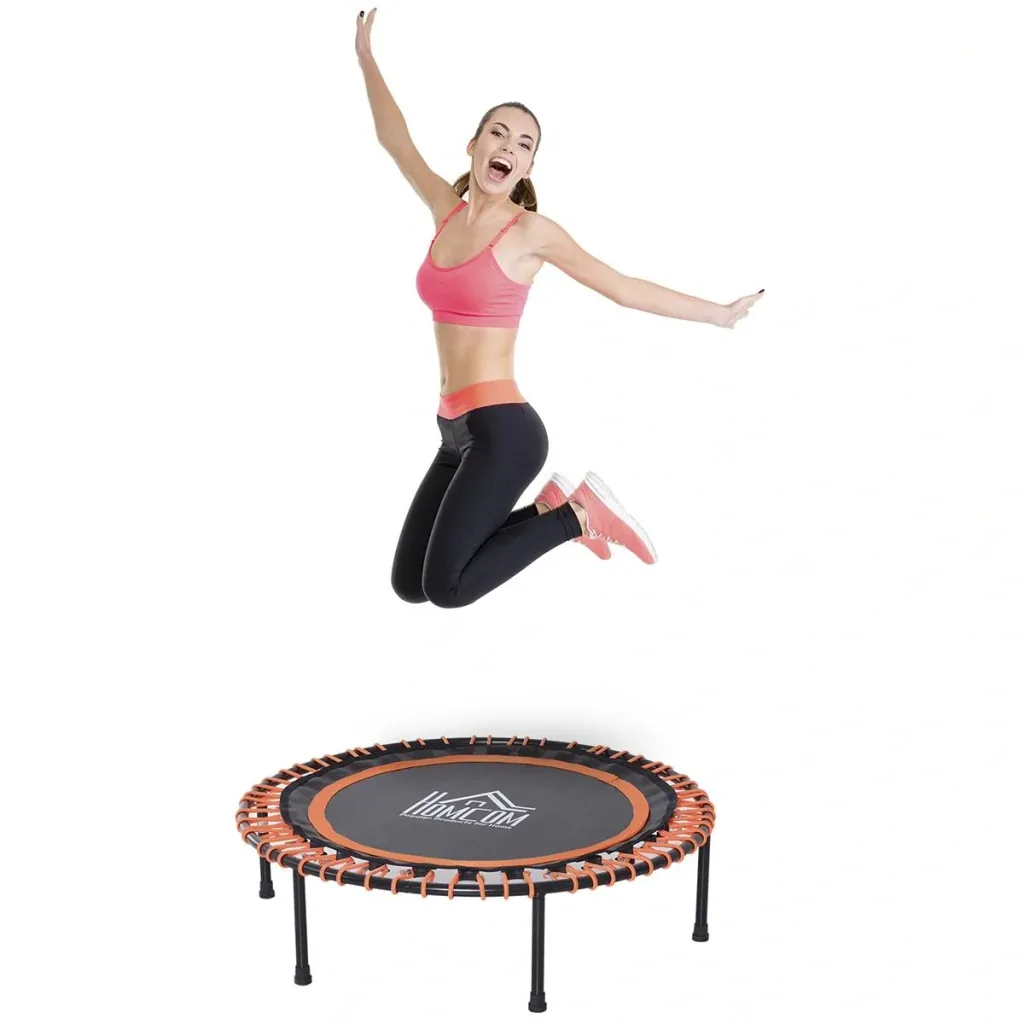 Trampoline for children and adults black/orange