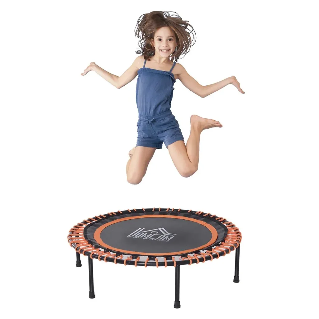Trampoline for children and adults black/orange