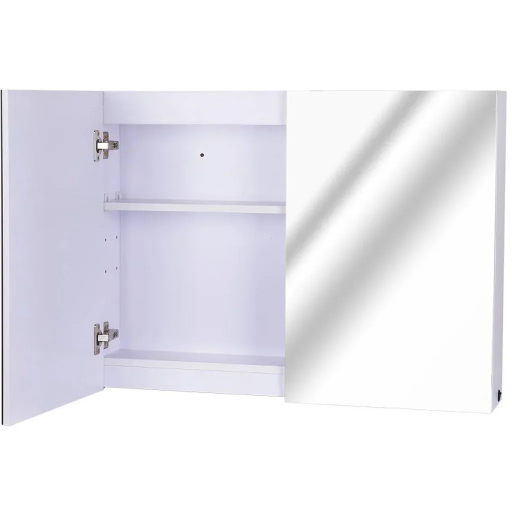 Mirror cabinet with LED light strips
