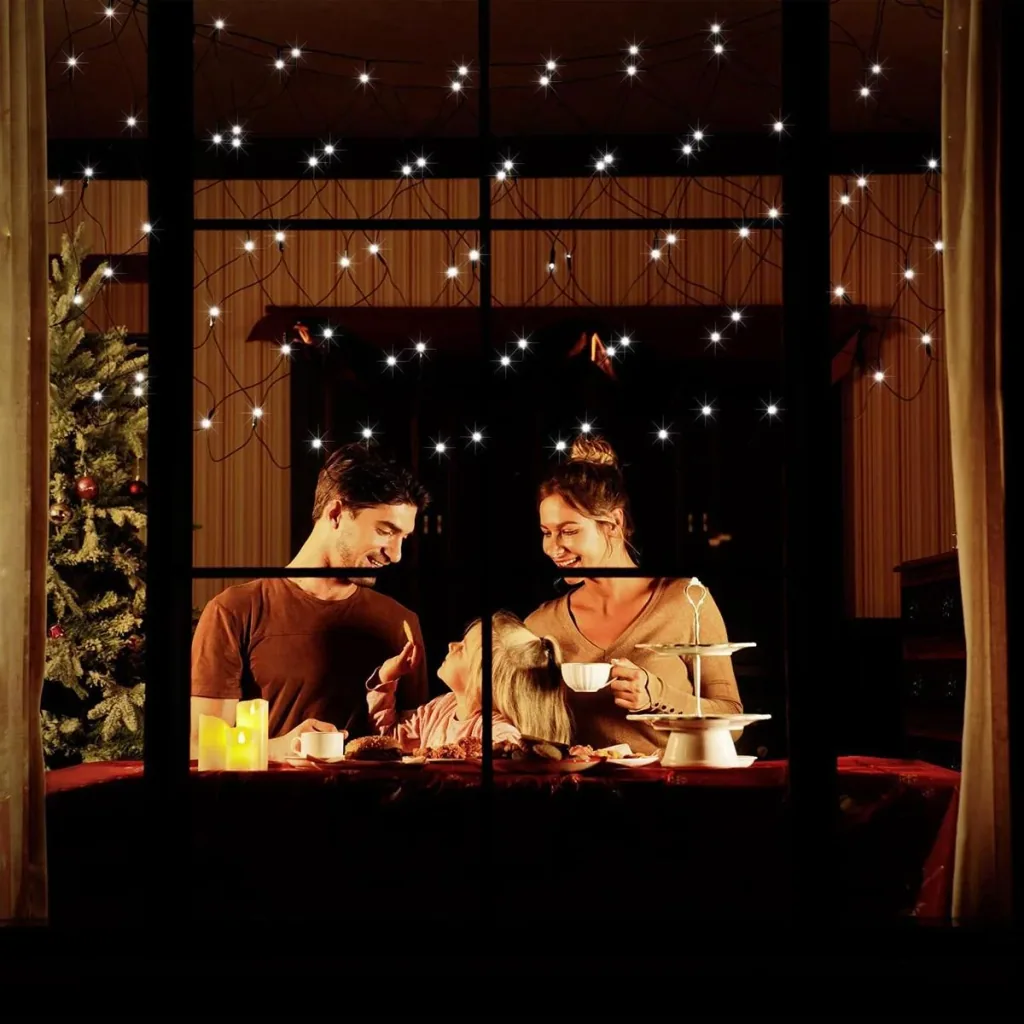 Light chain cold white 100 LEDs 120x120cm