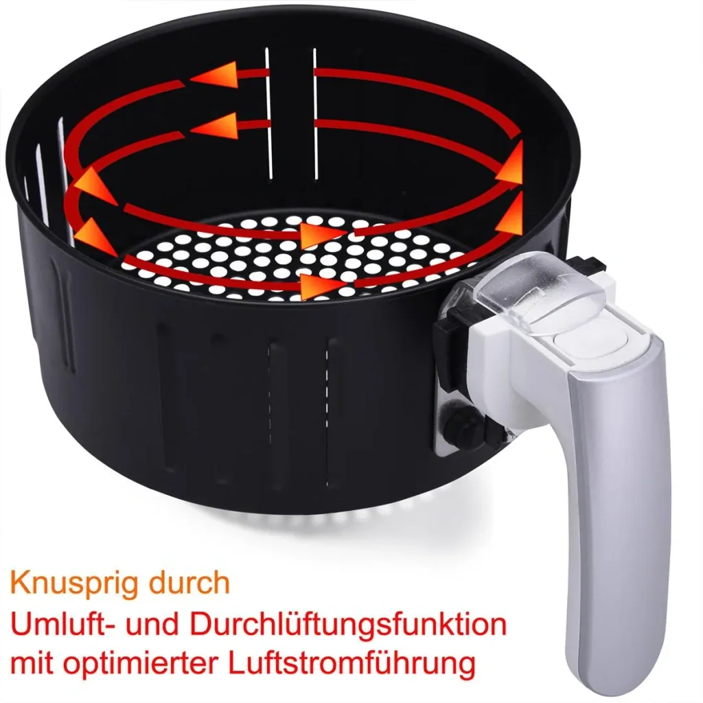 9-in-1 deep fryer with touch display, 3.6 liters - white