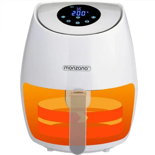 9-in-1 deep fryer with touch display, 3.6 liters - white